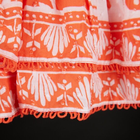 FARM Rio Orange Neon Jungle Mini Bohemian Skirt Women's Medium - Picture 3 of 7